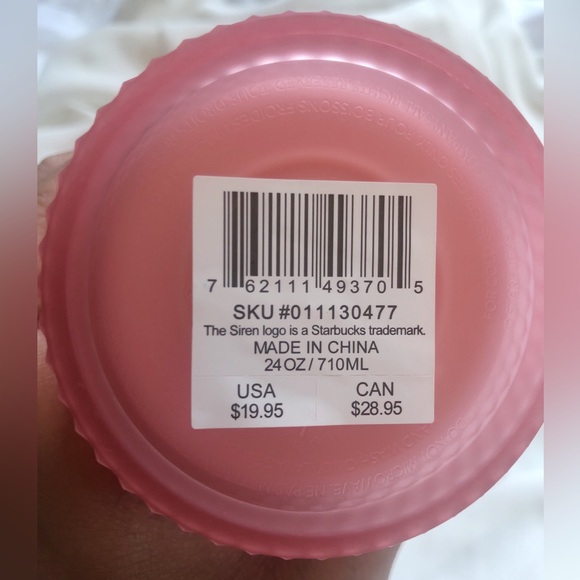 Starbucks 2022 Valentine's Soft Touch Pink Studded Venti (24 oz.) Tumbler - Picture 5 of 6